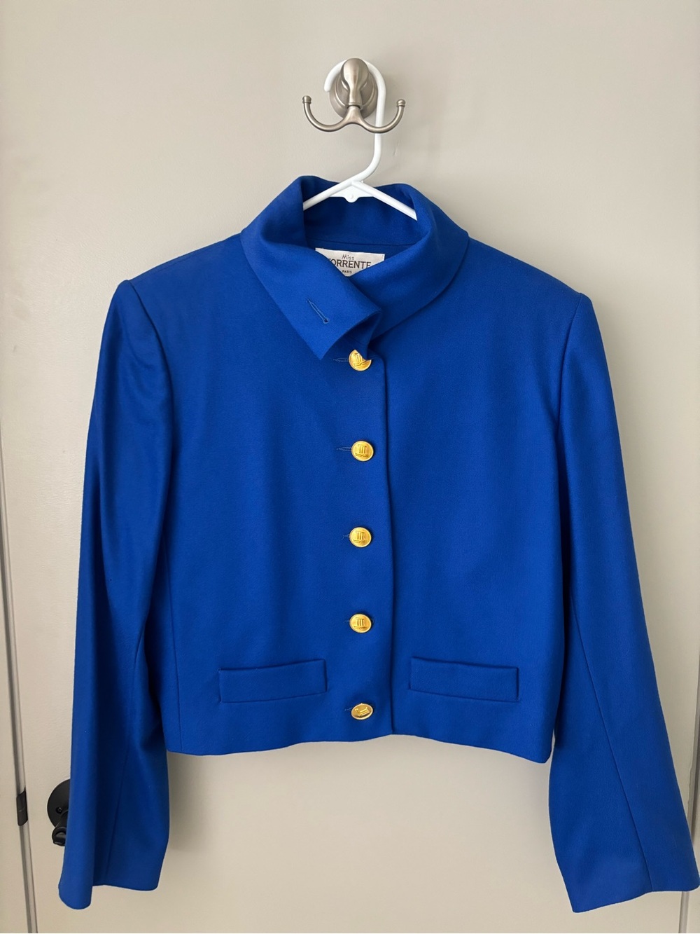 Miss Torrente Paris Royal Blue Cropped Jacket Size 42